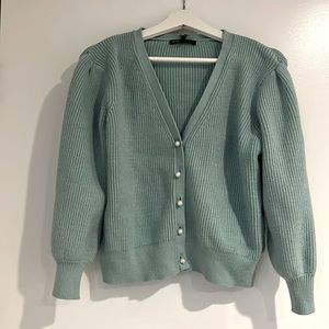 NEW MAJE TEAL CARDIGAN (sz 3 = L)